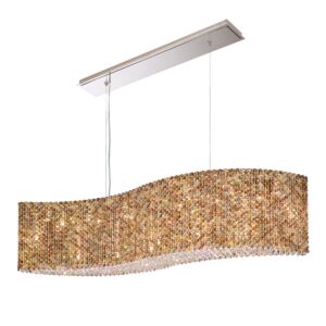 Refrax 21 Light Linear Pendant in Stainless Steel by Schonbek