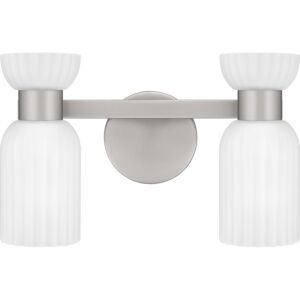 Rembrandt 2-Light Bathroom Vanity Light in Brushed Nickel