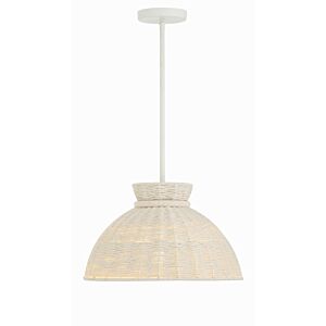 Reese 1-Light Pendant in Matte White