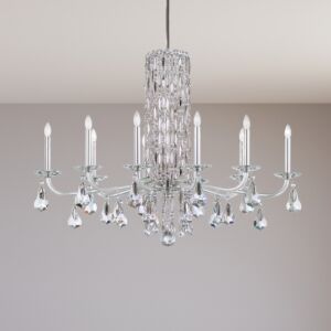 Siena Ten Light Chandelier in Antique Silver by Schonbek