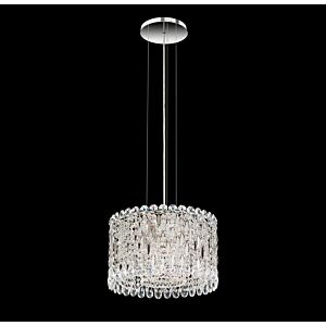 Sarella Eight Light Mini Pendant in Stainless Steel by Schonbek