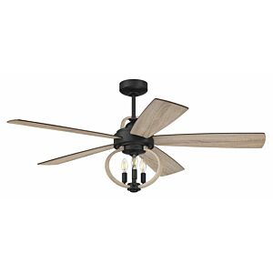 Reese 52"Ceiling Fan in Flat Black by Craftmade