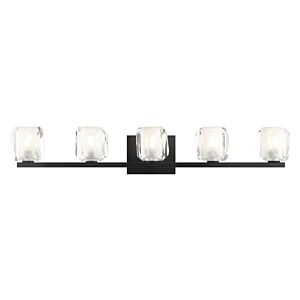 Carleton Five Light Wall Sconce in Matte Black by Matteo Lighting