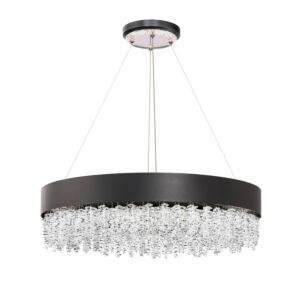 Soleil LED Linear Pendant in Black by Schonbek