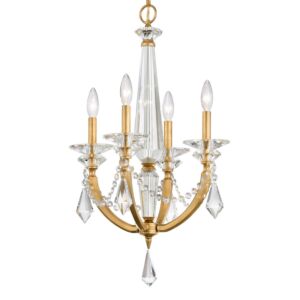 Verona Four Light Chandelier in French Gold by Schonbek