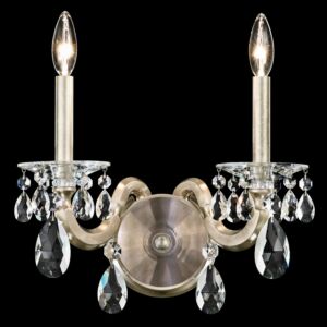 San Marco Two Light Chandelier in Antique Silver by Schonbek