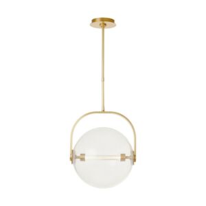 Fues LED Pendant in Natural Brass by Visual Comfort Modern