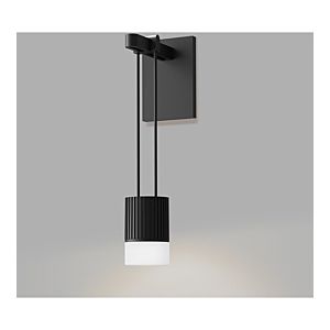 Suspenders One Light Wall Sconce in Satin Black by Sonneman