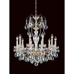 Sonatina Ten Light Chandelier in Gold by Schonbek