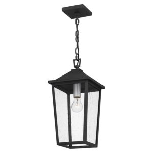 Stoneleigh One Light Mini Pendant in Mottled Black by Quoizel