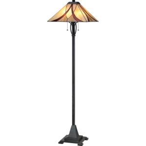 Asheville Two Light Floor Lamp in Valiant Bronze by Quoizel