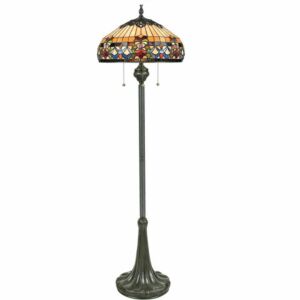 Belle Fleur Three Light Floor Lamp in Vintage Bronze by Quoizel