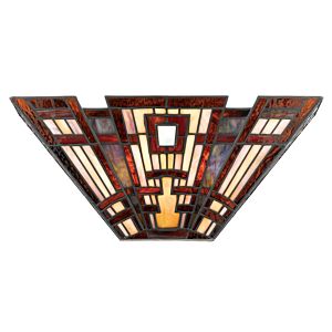 Classic Craftsman Two Light Wall Sconce in Valiant Bronze by Quoizel