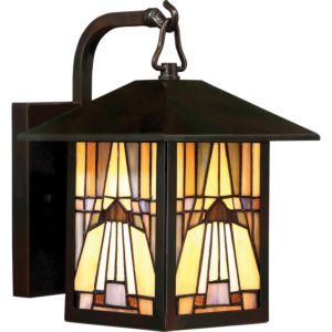 Inglenook One Light Outdoor Wall Lantern in Valiant Bronze by Quoizel