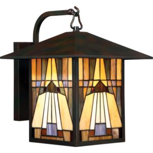 Inglenook One Light Outdoor Wall Lantern in Valiant Bronze by Quoizel