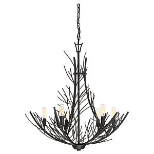 Thornhill Six Light Chandelier in Marcado Black by Quoizel