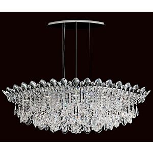 Trilliane Strands Eight Light Pendant in Stainless Steel by Schonbek