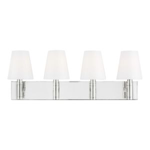 Beckham Classic Four Light Vanity in Polished Nickel by Visual Comfort Studio