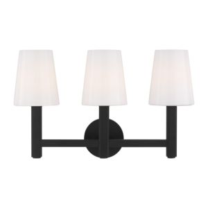 Visual Comfort Studio Logan 3-Light Bathroom Vanity Light in Aged Iron by Thomas O'Brien