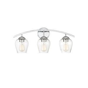 Mbath Three Light Bathroom Vanity Light in Chrome by Meridian