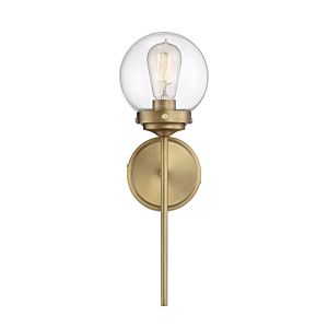 Mscon One Light Wall Sconce in Natural Brass by Meridian