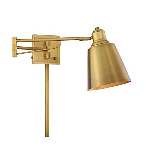 Mscon One Light Wall Sconce in Natural Brass by Meridian