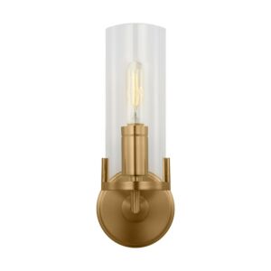 Mezzo 1-Light Bathroom Vanity Light in Burnished Brass