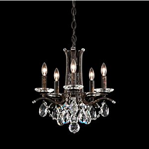 Vesca Five Light Chandelier in White by Schonbek