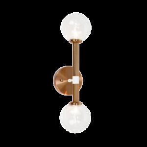 Matteo Stellar 2-Light Wall Sconce In Aged Gold Brass