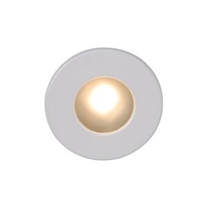 LEDme 1-Light LED Step and Wall Light in White with Aluminum