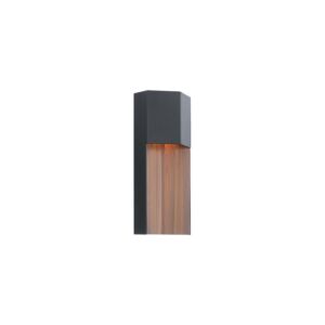 Dusk 1-Light LED Outdoor Wall Sconce in Black with Dark Walnut