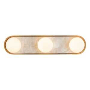 Alonso LED Bathroom Vanity Light in Vintage Brass