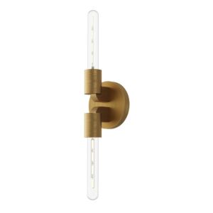 Claire 2-Light Wall Sconce in Aged Gold