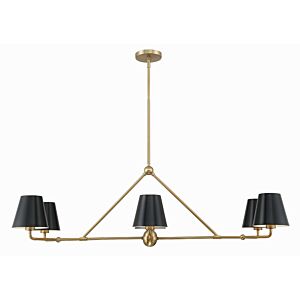 Xavier Six Light Chandelier in Vibrant Gold by Crystorama