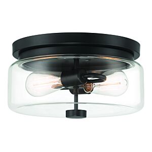 Craftmade Bennet 2-Light Outdoor Flush in Midnight