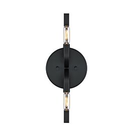 Skye 2-Light Wall Sconce in Matte Black