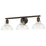 Carver RBZ Three Light Bath Vanity in Rubbed Bronze by Golden