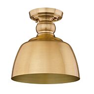 Holmes 1-Light Flush Mount in Modern Brushed Gold