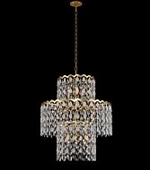 Allegri Caretta 12 Light 27 Inch Pendant Light in Antique Brass