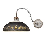 Kinsley 1-Light Wall Sconce in Aged Galvanized Steel