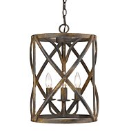 Alcott 3-Light Pendant in Antique Black Iron