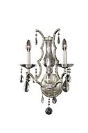 Allegri Shorecrest 2 Light 22 Inch Wall Sconce in Sliver Dollar