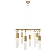 Chelsea Eight Light Chandelier in Warm Brass by Savoy House