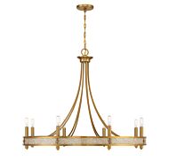 Camden Eight Light Chandelier in Warm Brass by Savoy House