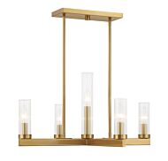 Carina Five Light Chandelier in Warm Brass by Savoy House