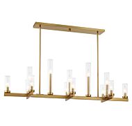 Carina 13 Light Linear Chandelier in Warm Brass by Savoy House