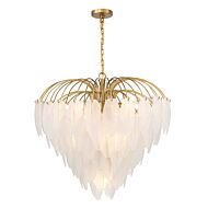 Boa Nine Light Chandelier in Warm Brass by Savoy House