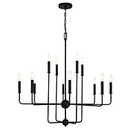 Avondale 12 Light Chandelier in Matte Black by Savoy House