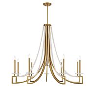 Helen Nine Light Chandelier in Warm Brass by Savoy House