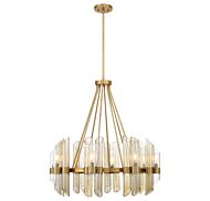 Biltmore Eight Light Chandelier in Warm Brass by Savoy House